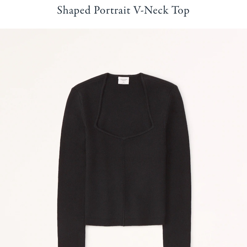 Abercrombie V Neck Long Sleeve Top XXS
